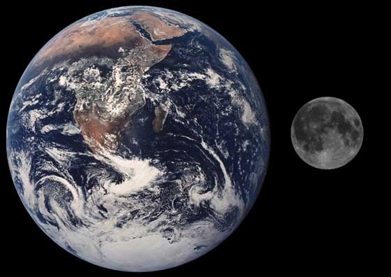Erde-Mond-Größenverhältnis_Astronomie